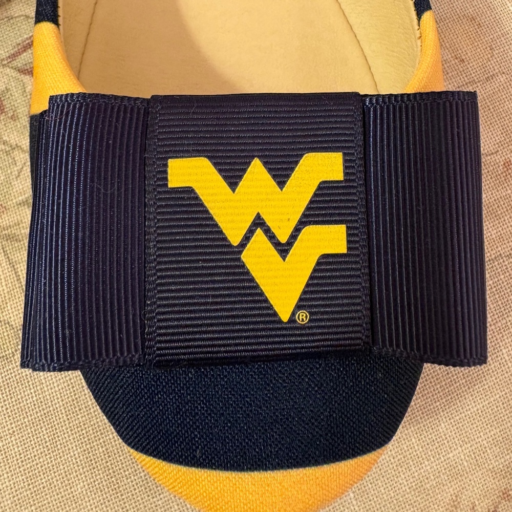 New Blue and Gold Flats with removable WVU bow - Picture 5 of 6